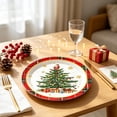 thumbnail image 4 of 16 Pcs Christmas Tree Red Black Buffalo Plaid Round Paper Plates, Christmas Party Supplies, Disposable Tableware, for Xmas Holiday Party Table Decor(9 Inch), 4 of 6
