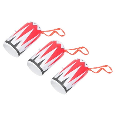 Inflatable Drum Kids Prop Toys for Children Inflate Rock Band Accessories Pretend Red Pvc 3 Pcs