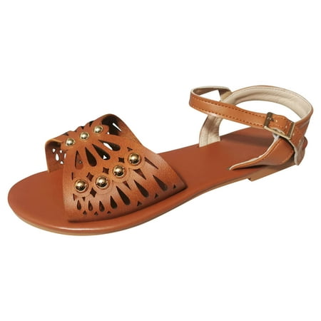 

PEASKJP Platform Sandals Comfortable Women s Gladiator Strap Sandals Flat Fisherman Thong Cross Strappy Sandals (Brown 7)