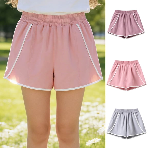 Guluxicc Girls Dolphin Pants Kids Athletic Shorts Summer Fashion Lightweight Casual Running Workout Short Pants