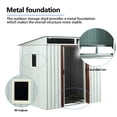 thumbnail image 6 of Jopath 5ft x 6ft Outdoor Storage Shed with Window and Metal Foundation, Heavy Duty Metal Shed Garden Tool Shed with Lockable Door for Backyard, Patio White, 6 of 9