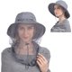 thumbnail image 1 of Zhuge Paquete de 2 sombreros de red para la cabeza, sombrero de safari, sombrero para el sol, sombrero de pescador con malla de red para pesca al aire libre, senderismo, jardinería, 1 of 4