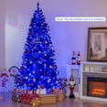 thumbnail image 4 of Gymax 7 FT Artificial Christmas Tree w/900 Branch Tips 340 LED Lights 3 Lighting Modes Outdoor Royal Blue, 4 of 10