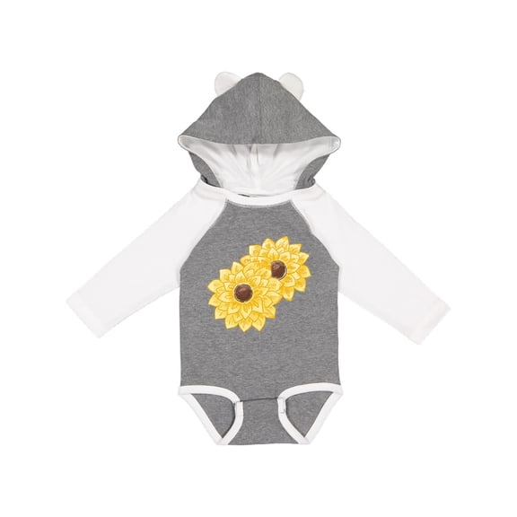 Inktastic Yellow Sunflowers Boys or Girls Long Sleeve Baby Bodysuit