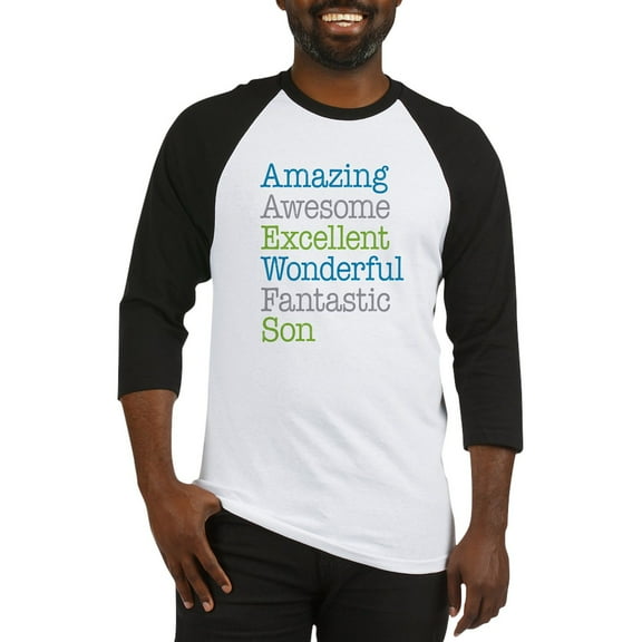 CafePress - Son Amazing Fantastic Baseball Jersey - Cotton Baseball Jersey, 3/4 Raglan Sleeve Shirt