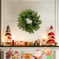 thumbnail image 6 of 14" Artificial Christmas Wreath with Green Pine & Yellow Berry Christmas Collection Fall Decorations for Home Indoor & Outdoor Christmas Decor, 6 of 6