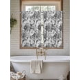 thumbnail image 4 of Spring Floral Living Room Curtains 2 Panel, Retro Country Flowers Leaves Botanical Gray Cafe Window Treatment, Farmhouse Bedroom Bathroom Kitchen Curtains Drapes 104"x54", 4 of 6