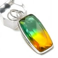 thumbnail image 2 of Natural Bi-Color Tourmaline Gemstone 925 Sterling Silver Pendant 1.85", 2 of 2