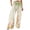 Light Green, variant on Wide Leg Palazzo Pants for Women Elastic Waist Wide Leg Relaxed Fit Casual Trousers with Drawstring