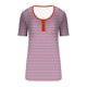thumbnail image 4 of Camisetas de Manga Corta para las Mujeres Rayas Impreso Botón Arriba Tee, Cuello Redondo Casual Tops de Algodón para las Mujeres, 4 of 4