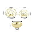thumbnail image 3 of Efavormart Set of 2 Gold Metal Hexagon Top Geometrical Tealight Candle Holders Flower Vase - 4"|3", 3 of 10
