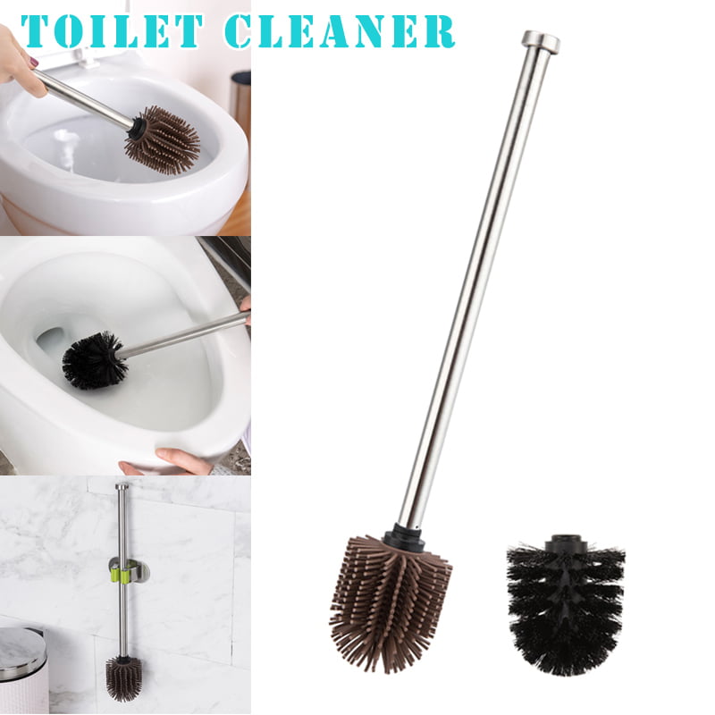 Replacement Brush Handles Stainless Steel  Cleaning Toilet Brush Head 
