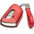thumbnail image 2 of Vitodeco Genuine Leather Smart Key Fob Case Compatible with Volkswagen MK8 Golf GTI, ID4, Atlas (4-Button, Red), 2 of 6
