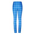 thumbnail image 6 of VSSSJ Womens Plaid Print Leggings Slim Fit Hip Lifting High Waist Lightweight Tights Comfortable Fitness Running Yoga Full Length Pants Blue M, 6 of 6
