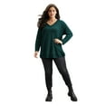 thumbnail image 7 of SWQZVT Sweatshirts for Women Plus Size Long Sleeve Tunic Tops Fall Casual Waffle Shirts Loose Oversize Blouses for Winter Clothes, 7 of 7