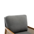 thumbnail image 6 of Modern Accent Chair, Velvet Upholstered Living Room Chairs with Curved Armrest, Leisure Single Sofa Chair with Removable Thick Seat Cushion for Reading Room, Bedroom, Office, Gray, 6 of 9