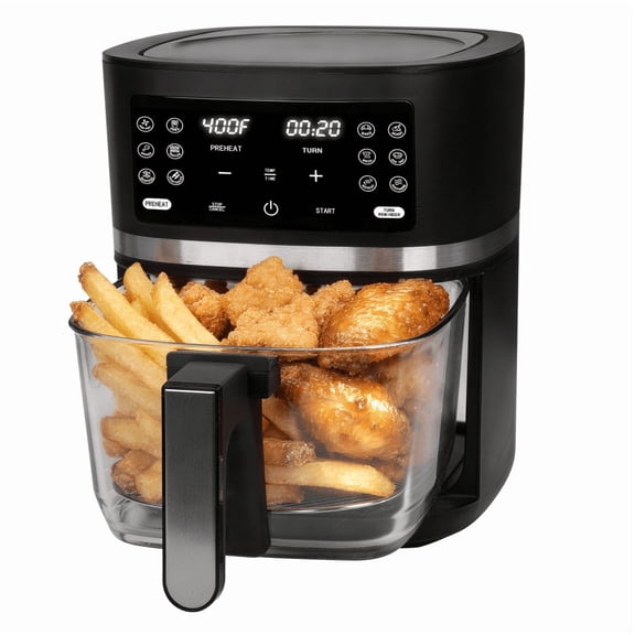 Mailand 4.5 Quart 12-in-1 Glass Air Fryer Non Toxic