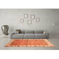 thumbnail image 3 of Ahgly Company Machine Washable Indoor Rectangle Oriental Orange Traditional Area Rugs, 7' x 10', 3 of 4