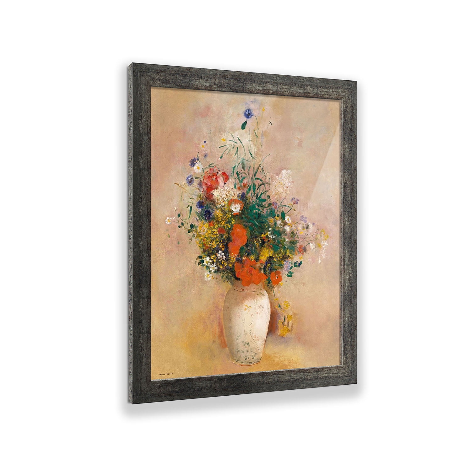 Flower In White Vase By Odilon Redon, World Famous Wall Art Collection