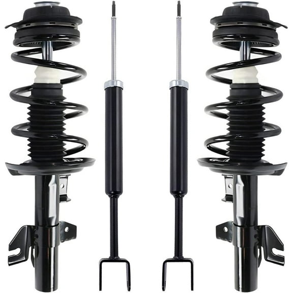 Detroit Axle - Front Struts w/Coil Springs Rear Shock Absorbers Replacement for 2013-2016 Dodge Dart Limited - 4pc Set