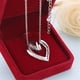 thumbnail image 4 of HomeKingdee 1 PC Heart Shaped Crystal Pendant Necklace - Alloy Mother's Day Gift Jewelry for Women Mom, 4 of 5