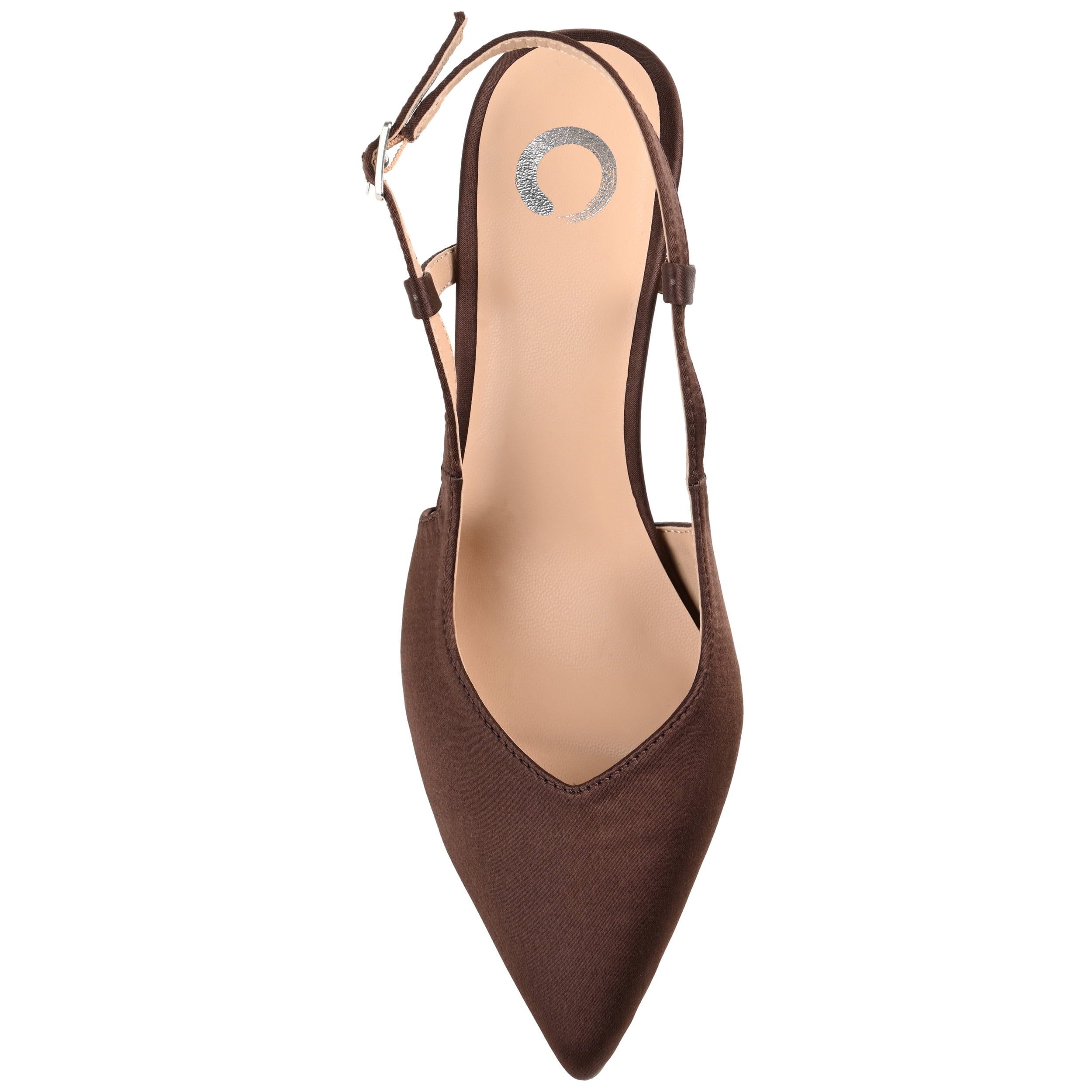Journee Womens Knightly Sling Back Mid Stiletto Pointed Toe Pumps, Widths Available