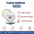 thumbnail image 5 of Purse Mirror - State Flag Connecticut - USA | Compact Travel Mirror, Everyday Cosmetic Accessory, Collectible Souvenir, 5 of 9