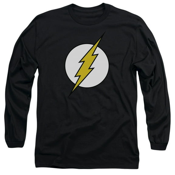 DC Comics Flash Fl Classic Long Sleeve Adult 18/1 T-Shirt Black