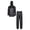 Black, variant on JanJean Men Women Sauna Suits Weight Loss Sweatsuits Sports Suit Training Hooded Zipper Jacket and Silver S