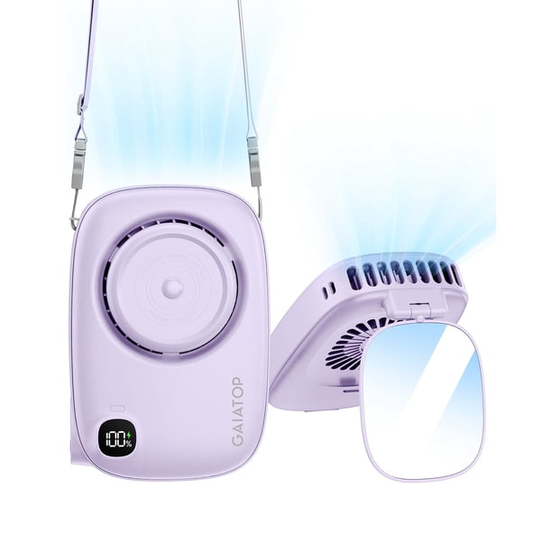Ventilador de cuello portátil Gaiatop Mini recargable con pantalla LED