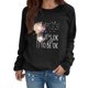 thumbnail image 1 of Gibobby Casual Sudadera para Mujer Sudadera suelta casual con estampado navideño de manga larga con cuello redondo para mujer blusa grande de manga larga(Negro,M), 1 of 5