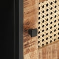 thumbnail image 3 of vidaXL Coffee Table 90x50x35 cm Rough Mango Wood and Natural Cane, 3 of 5