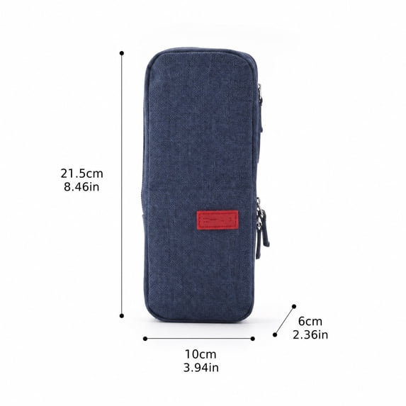 Foldable Pencil Case Burgundy Large Capacity Oxford Cloth Stationery Organizer for Students School Office Art Supplies Durable
