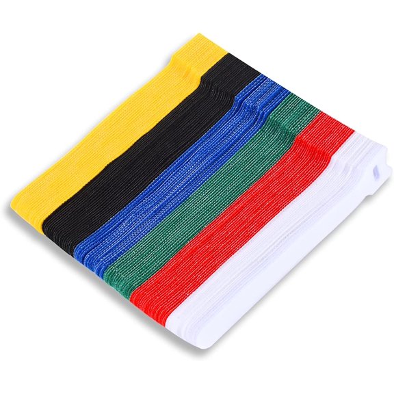 120PCS Reusable Fastening Cable Ties, Adjustable 6-Inch Cord Organizer Ties for Organizing Home Office Tablet PC Electronics Wire Or The Vine Of Plant-6 Colors
