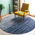 thumbnail image 2 of SAFAVIEH Adirondack Esmond Striped Area Rug, Navy/Grey, 11' x 11' Round - Large - Modern Design, Navy & Grey, Ideal for Living Room, Bedroom, Dining Space, 2 of 10