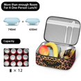 thumbnail image 5 of Black and Pink Leopard Print Insulated Lunch Bag Teens,Bento School Lunch Bag for Teens for Work,Picnic or Travel 10.6x7.7x4.3 Inches,12 Can Capacity, 5 of 6