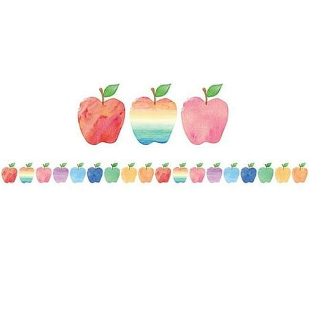 UPC: 0088231935735 | Teacher Created Resources TCR3573 Die-Cut Border Trim 2 3/4  x 35  Watercolor Apples