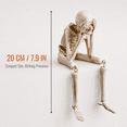 thumbnail image 2 of 7.9 inch Halloween Skeleton Resin Figurine, Spooky Bone Statue for Tabletop, Mantel, Shelf, Entryway, Haunted House, Gothic Party and Seasonal Home Decor(A), 2 of 7