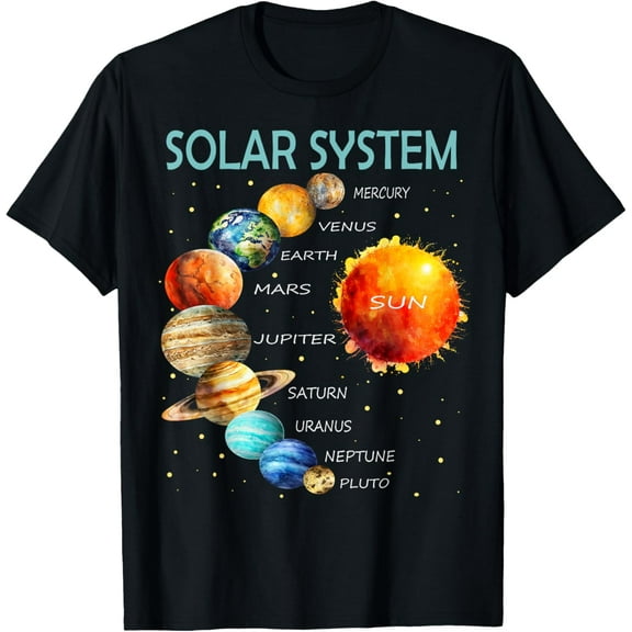t-shirt Solar System Planets Science Space Boys Girls STEM Kids T-Shirt.