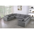 thumbnail image 2 of Maklaine Contemporary Durable Linen Fabric Modular Sectional Sofa in Gray, 2 of 3