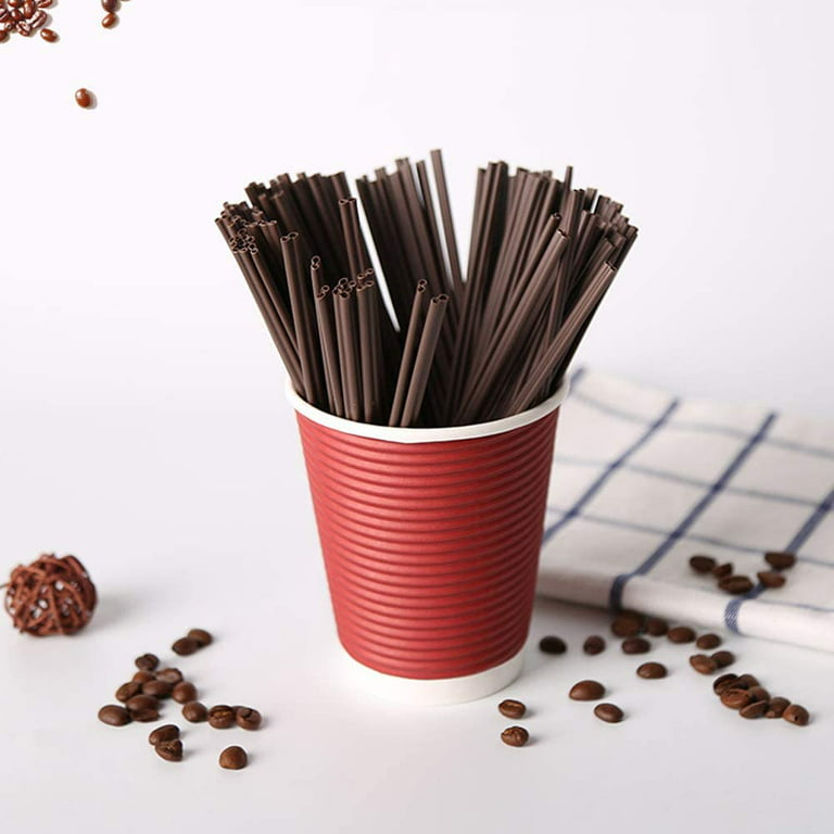 100Pcs Individually Wrapped Coffee Stirrers Wood - 14Cm Coffee Stir Sticks,  Round End Disposable Coffee Stirrer, For Coffee, Cocktail And Hot Drinks