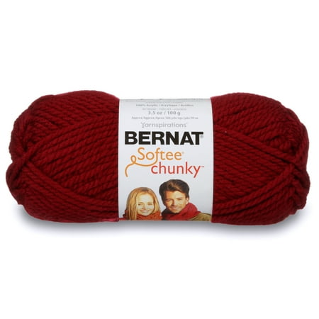 UPC: 0057355351523 | Bernat® Softee® Chunky™ #6 Super Bulky Acrylic Yarn  Wine 3.5oz/100g  108 Yards