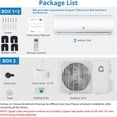 thumbnail image 5 of EastVita 28000 BTU 9K-18K Dual Zone WIFI Mini Split AC Heating System 20 SEER2 208-230V Ductless Split Air Conditioner with PreCharged Condenser Heat Pump Not Include Copper Tube Line Set, 5 of 6