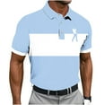 thumbnail image 3 of QIUOMBBP Men's Golf Polos Shirts Summer Big and Tall Casual Outdoor Sport Tops Short Sleeve Lapel Collared Graphic Tees Light Blue XXXXL, 3 of 6