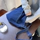 thumbnail image 3 of Bolso de hombro de mezclilla para mujer, bolso de lona informal, bolso bandolera retro, bolso de gran capacidad, azul marino, 3 of 5