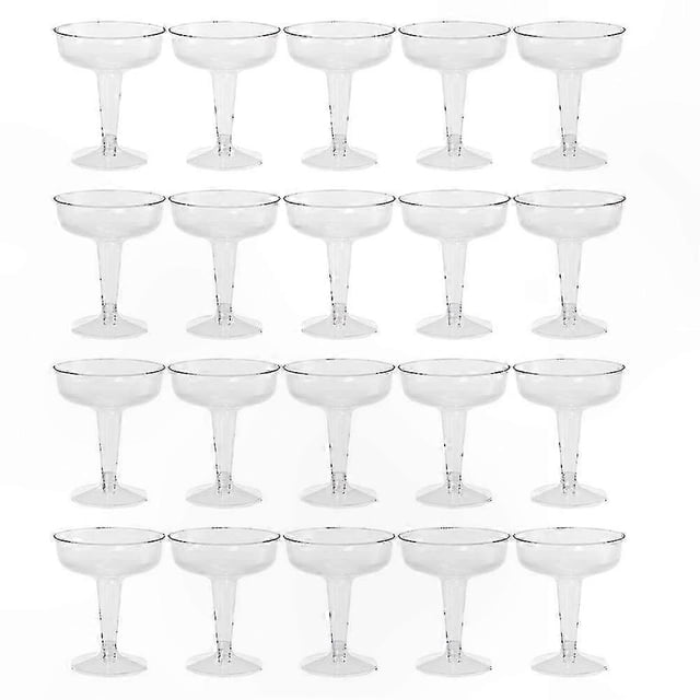Clear Plastic Champagne Flutes - 20 Pack for Celebrations, Weddings & Festive Gatherings