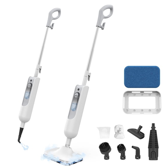 YOMA Steam Mop,6 in 1 Scrubbing Steam Vacmop for Kitchen,Hardwood Floor,Marble Floor,Carpet