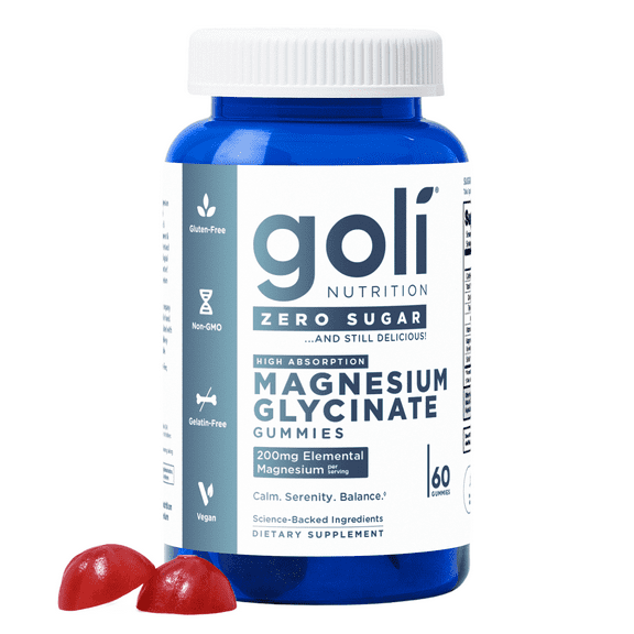 Goli Nutrition Magnesium Zero Sugar Gummies, 60 Count