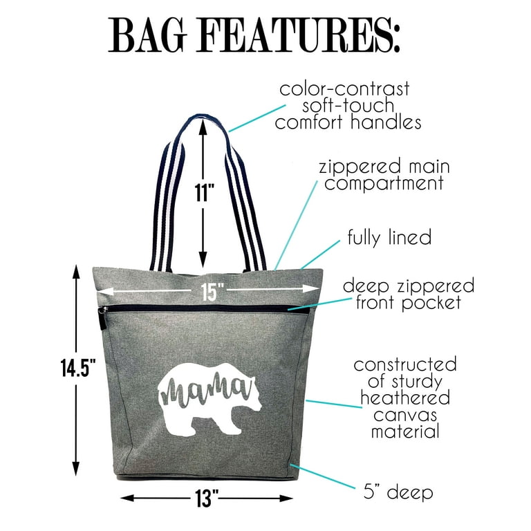 Mama Bear Tote Bag - Mommy Bag for Hospital - Mom Bags for Women, Maternity Bags for Expecting Mamas, Presents for Birthday, Christmas, Mother's Day, Mama Bear Tote Bag - Mommy Bag for Hospital - Mom Bags for Women, Maternity Bags for Expecting Mamas, Presents for Birthday, Christmas, Mother's Day,