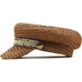 thumbnail image 2 of YooGuoGuo Summer Newsboy Hats for Women Mesh Croche Straw Visor Berets Fiddler Cap Stylish Beach Paperboy Hat, 2 of 8